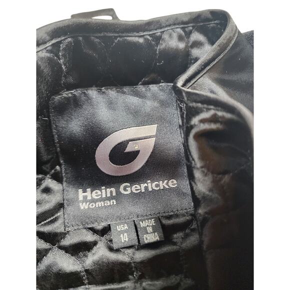 Hein Gericke Leather Motorcycle Jacket Size 14 Racing Quilted Lining Retro Biker - Picture 6 of 16